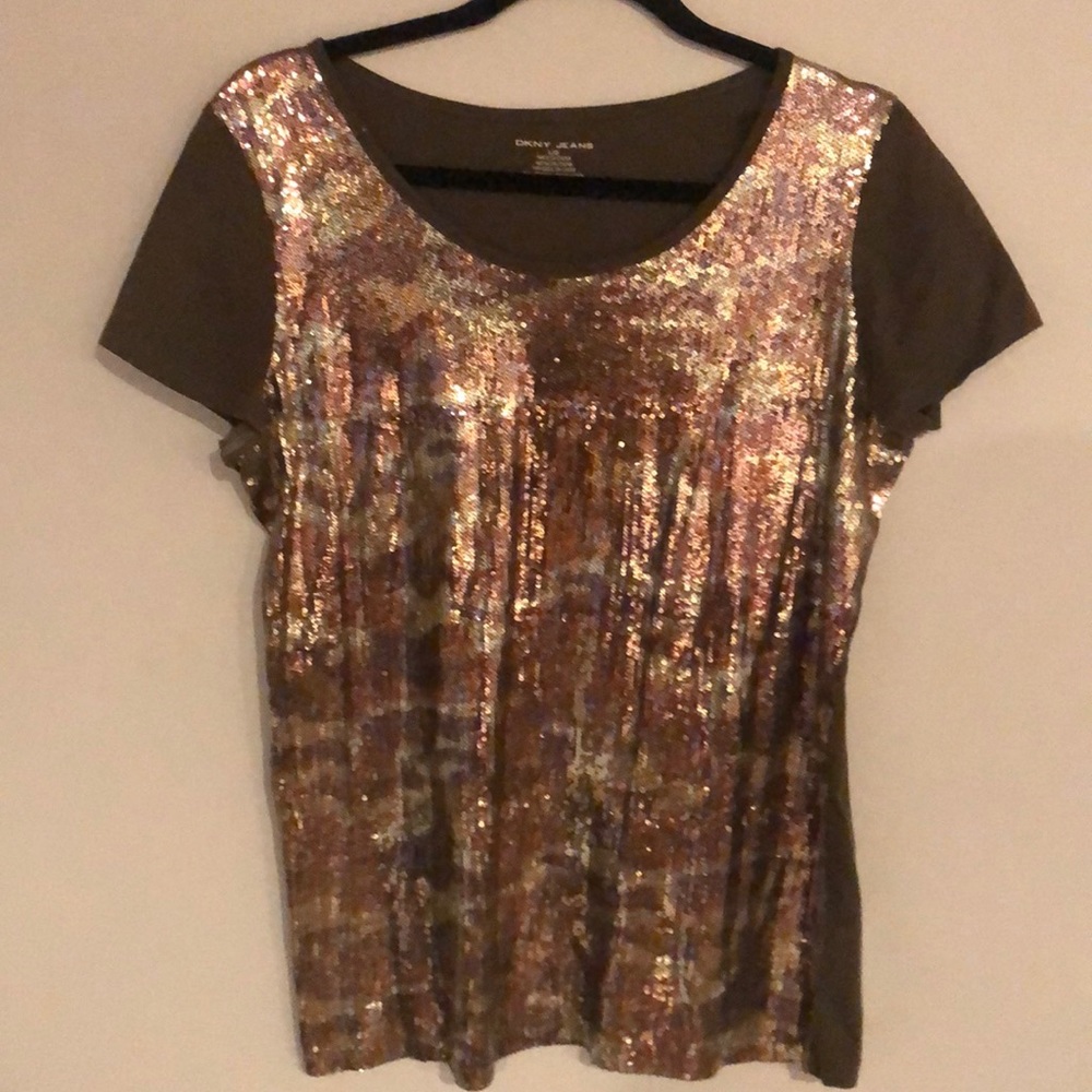 DKNY Jeans olive green tshirt